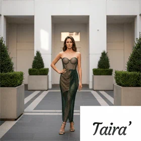 שמלת ערב דגם green diamond