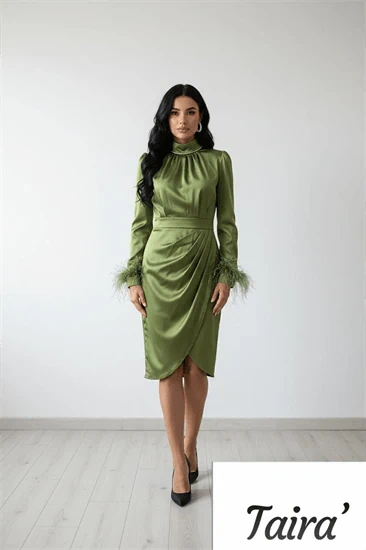 שמלת ערב\ קז'ואל דגם green apple